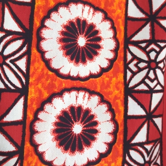 Vintage 60s Ui-Maikai Hawaiian Shirt Hibiscus Vibrant Orange Red Men's M - Picture 9 of 11